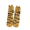 Korallenfleece-Socken Damen Winter Verdickt Dreidimensionale Ohren Schwanz Niedlich Halb-Fleece Boden Schlaf-Socken