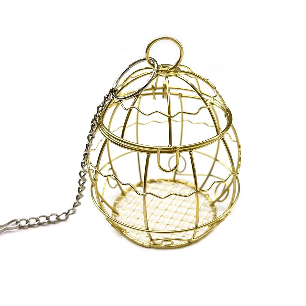 1pc Parrot Toy Metal Cage Bird Chewing Toys Small Pet Hamster Feeding Toys Basket Rabbit Foraging Bird Toys