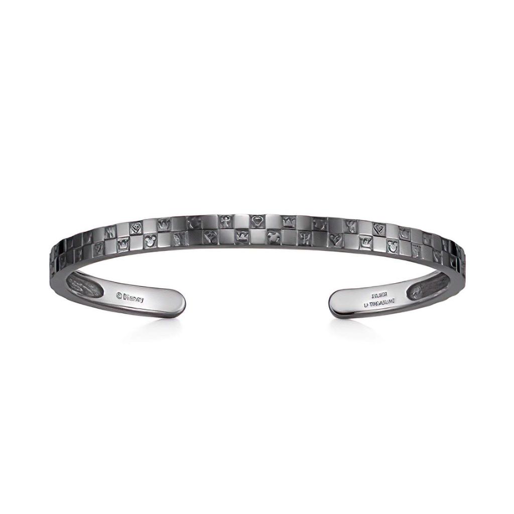 U-Treasure Kingdom Hearts Merchandise Bangle/Monogram Bangle "Double" / Silver (Black Coating) Accessory Jewelry Gift BaDKH-701