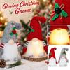 Christmas Figurine with Lighted Knitted Hat for Holiday Tabletop Decor and Gift Giving