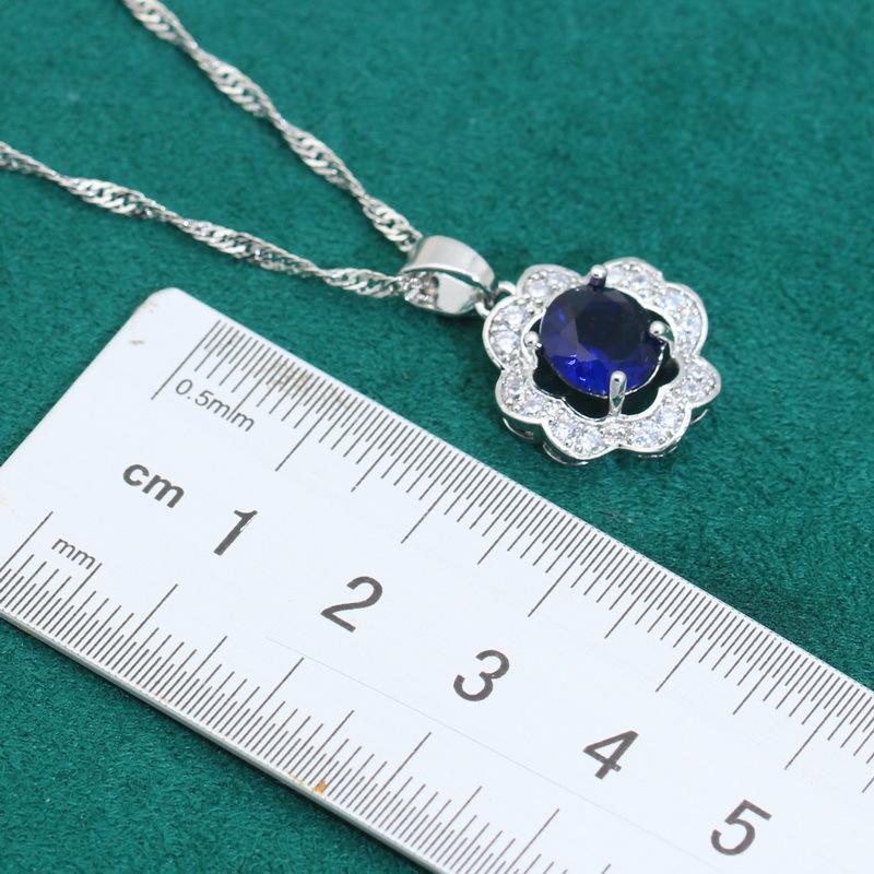 Pop Jewelry Trimmings AAA Zircon Bracelet Necklace Earrings Ring Jewelry Set