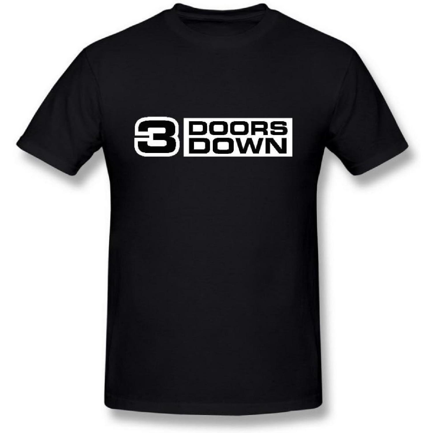Next Style Мужская черная футболка с логотипом рок-группы 3 Doors Down S чёрный