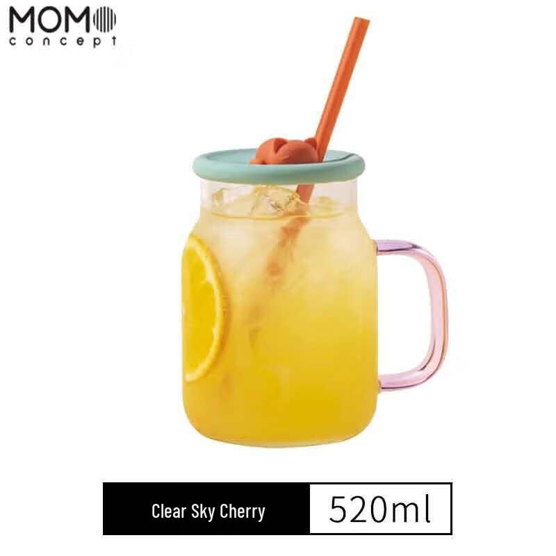 MOMOCONCEPT Portable Heat-Resistant Glass Straw Cup
