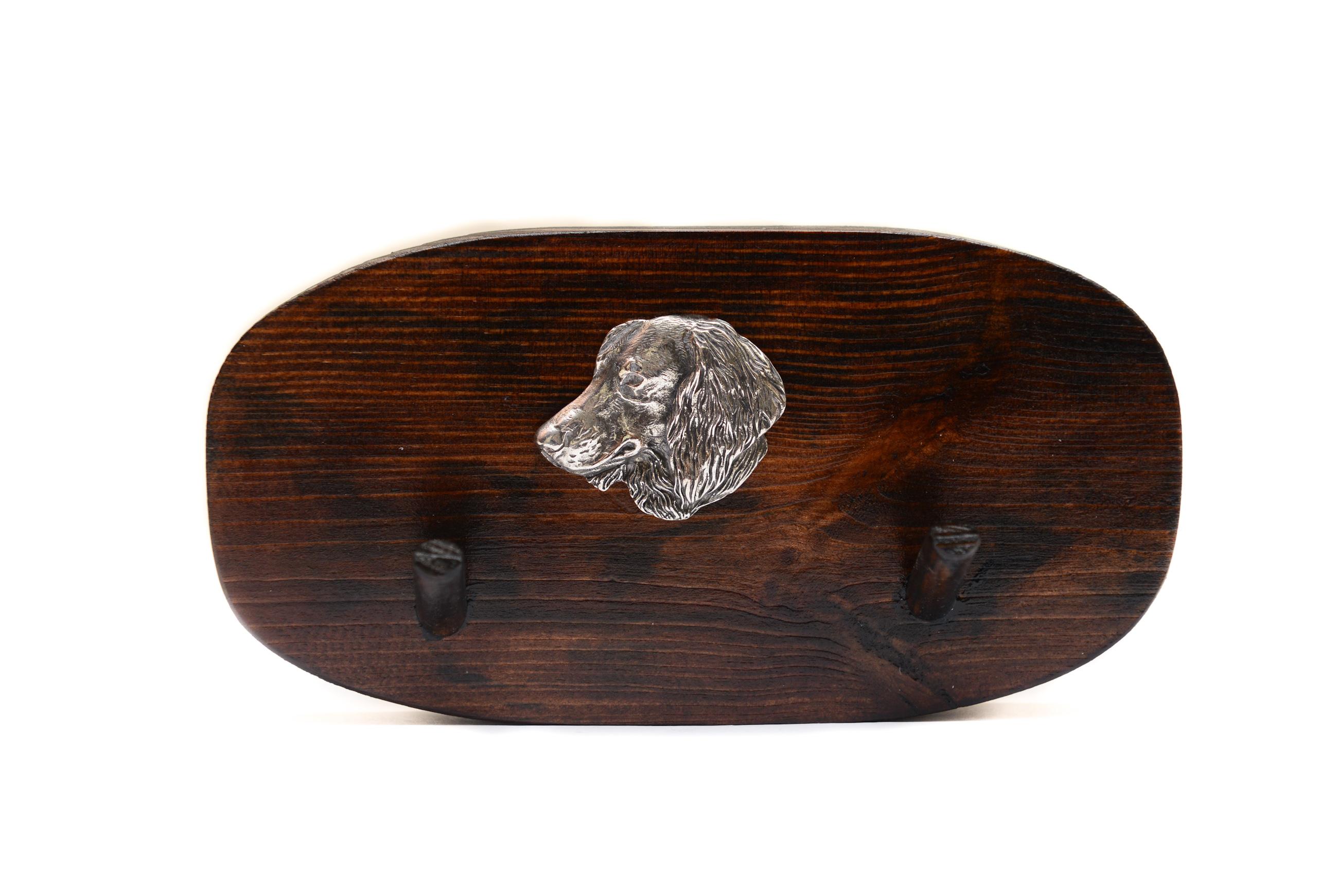

Dachshund Long-haired, Wiener dog, Badger dog II - accessory rack, dog medal rack, key hooks by Art-Dog коричневий