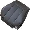 Driver Side Bottom & Top Lean Back Seat Covers Replacement Leather Black Compatible with Ford F250 F350 F450 F550 Lariat 2011 2012 2013 2014 2015