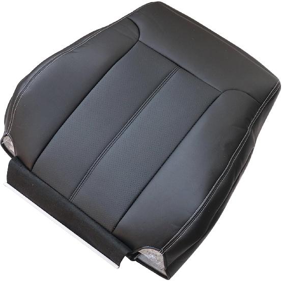 Driver Side Bottom & Top Lean Back Seat Covers Replacement Leather Black Compatible with Ford F250 F350 F450 F550 Lariat 2011 2012 2013 2014 2015