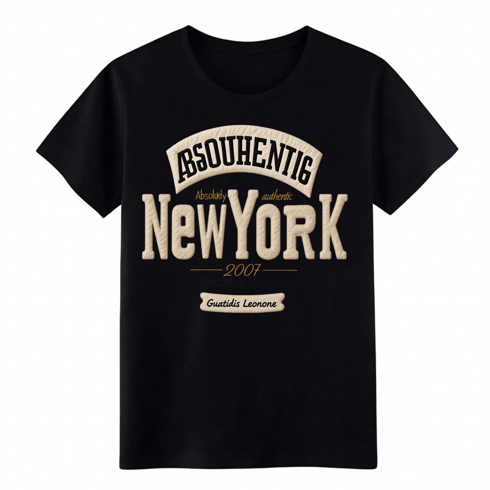 

Vintage New York Authentic Print Tee | Absolutely 2007 Unisex Casual Shirt S