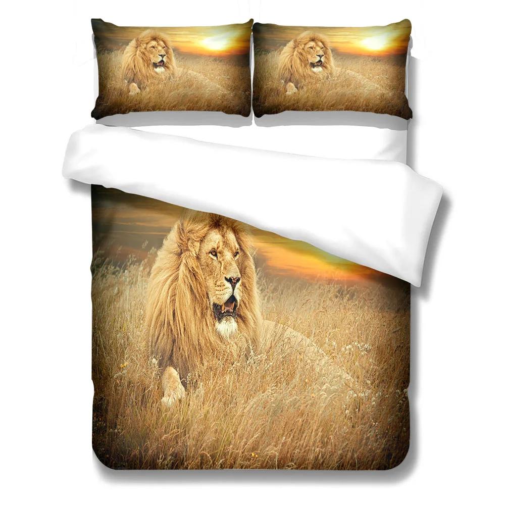 Galaxy Lion 3D Duvet Cover Set EU Single Double King US Twin Full Queen King Green Lantern Bed Linen Set