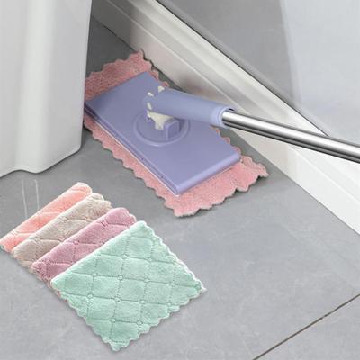 Automatic Cloth Clamp Mop with Rag 360 Degree Rotating Extended Mop Dry/Wet Dual-Purpose Household Cleaning Mop