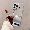 Luxury Mirror Make Up Airbag Phone Case For iPhone 11 12 13 14 15 16 17 Pro Max X XS XR 7 8 Plus 16E SE2 Hard Shockproof Cover