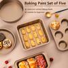 Baking Pans Sets Muffin Tray Cupcake Mold Carbon Steel Baking Pan Non Stick Bakeware Biscuit Pan Microwave Cake Mould