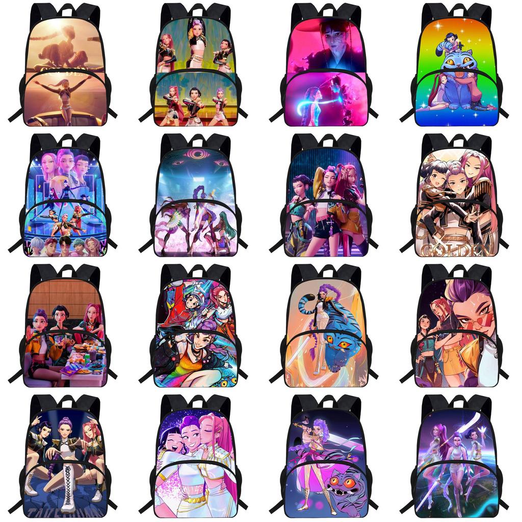 Kpop Demon Hunters Backpack For Kids With Breathable Oxford Fabric And Shock Absorption For School Use