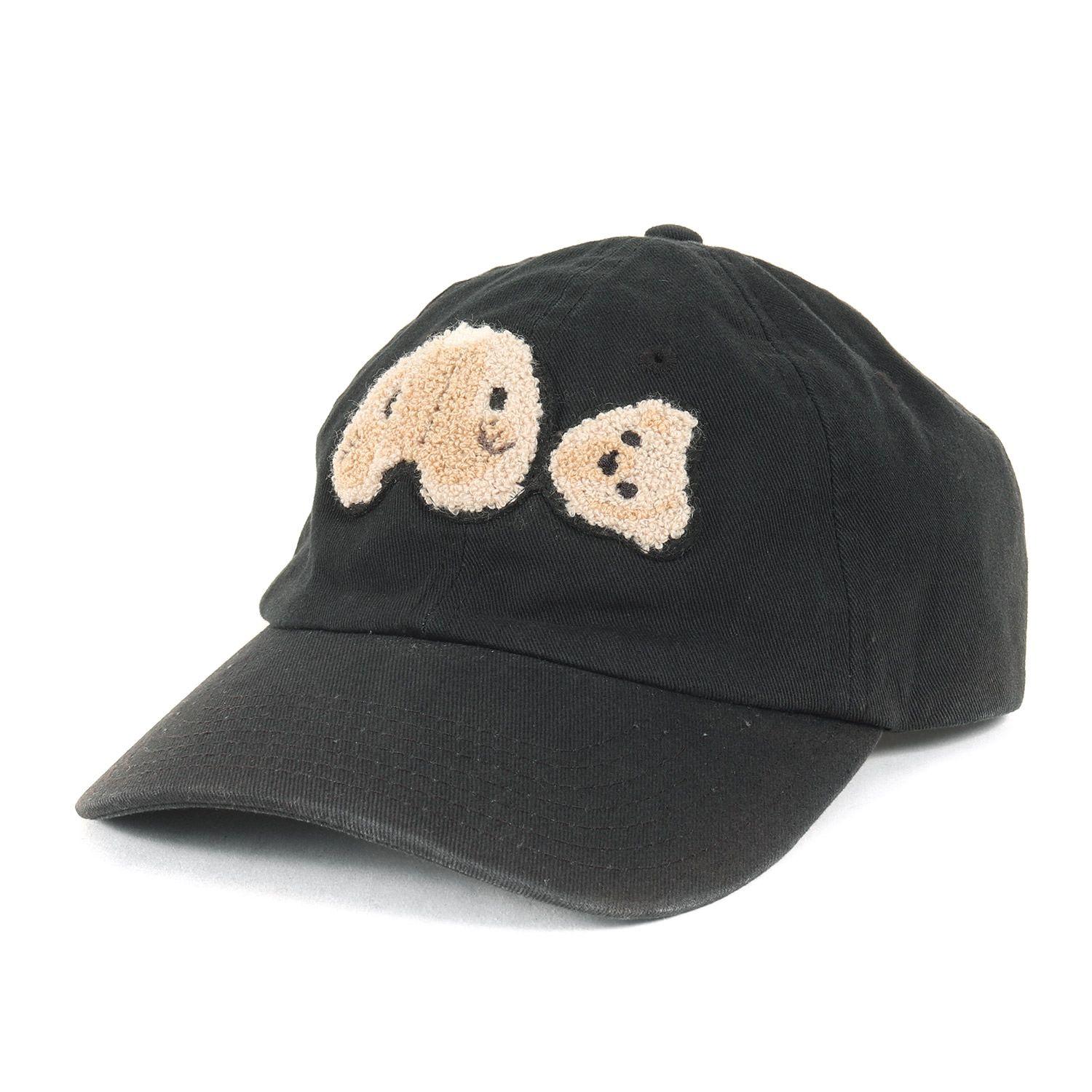 Used Palm Angels Palm Angels Cap Black Size:FREE | Teddy Bear Patch 6 Panel Cap | Brand Hat [Men s] [Used]