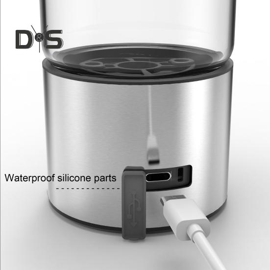 Hydrogen Water Bottle Generator 460ml Ion Membrane Electrolysis Tech 3 Min 2300+ PPB Hydro Water Cup Rechargeable Hydrogen Water Bottle Machine for