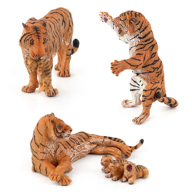 Solid Animal Park Wild Animal Model Simulation Children'S Toy, Forest Tiger Animal Model