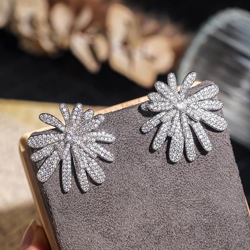 Fashion Copper Alloy Zircon Jewellery Drop Earrings For Women Wedding Party Gifts