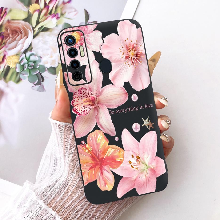 For Tecno Camon 17 Pro Case CG8 CG8h Luxury Butterfly Tree Painted Cover Soft Silicone Case For Tecno Camon 17P Camon17 Pro Bags