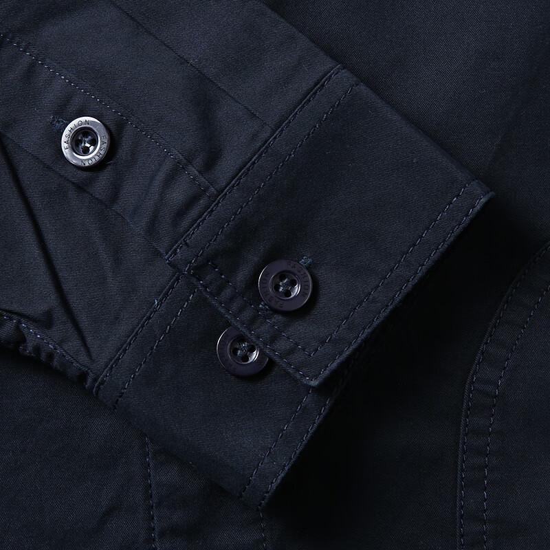 Men's Plus Size Cotton Long Sleeve Workwear Shirt