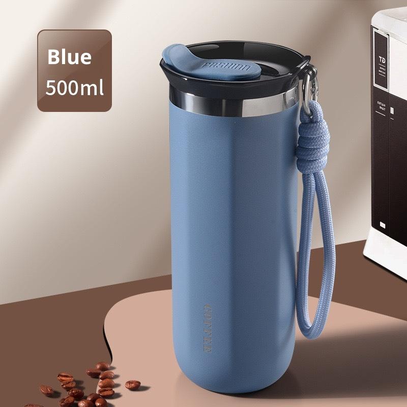 350/500Ml Stainless Steel Coffee Mug Insulated Water Cup Portable Double Wall Vacuum Flask Leak-Proof With Lid Travel Coffee Cup