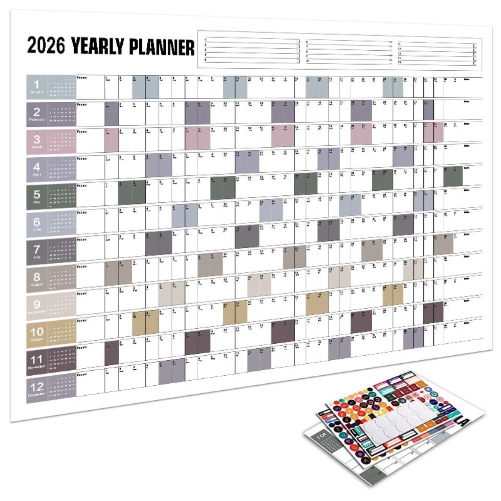 To Do List Schedule Yearly Daily Calendar Annual Planner 365 Days Planner Sheet  Home Office