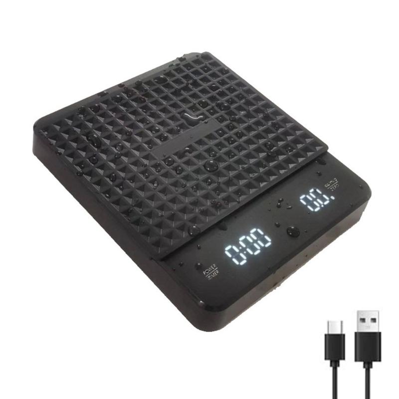 Lightweight Coffee Brewing Scale Not Slip Base & Small Timers for Camping Use