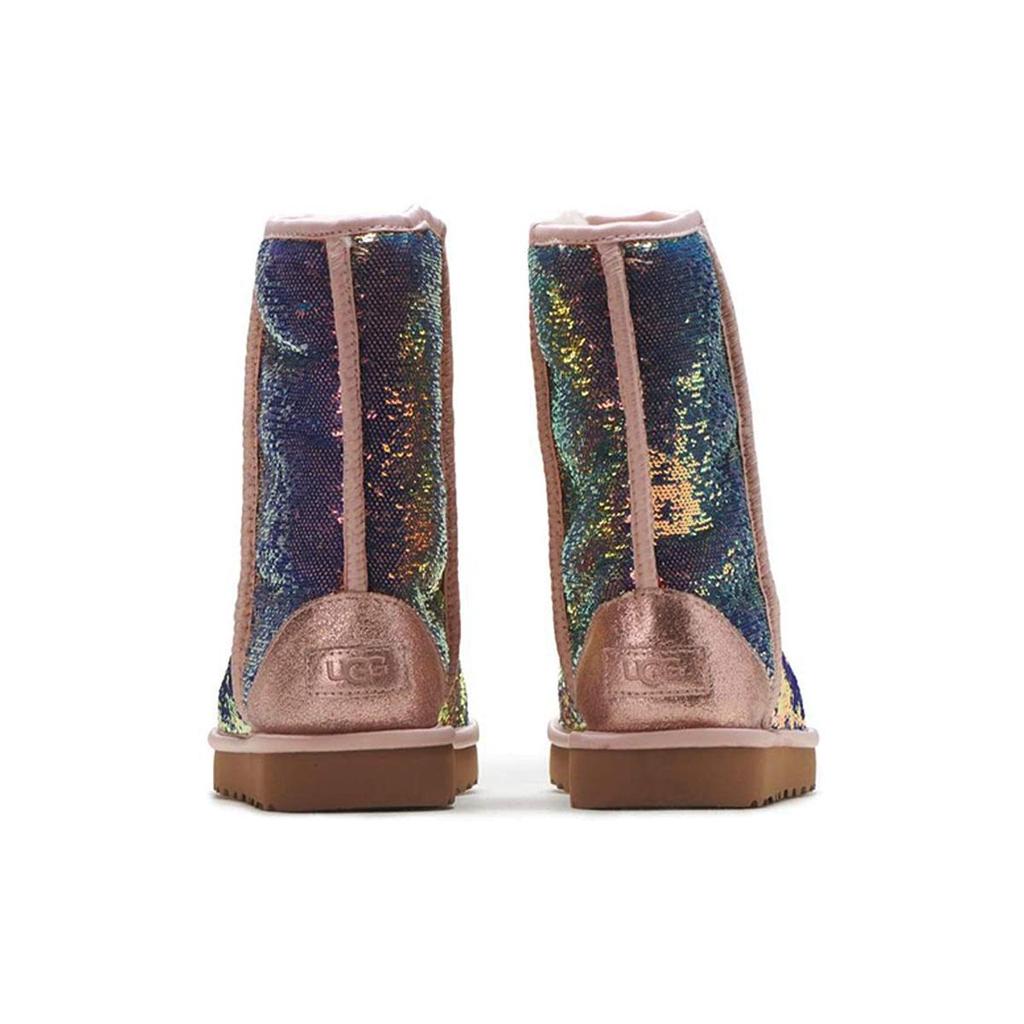 UGG Classic Short Cosmos Sequin Rose Gold Women's 1103796-QRT