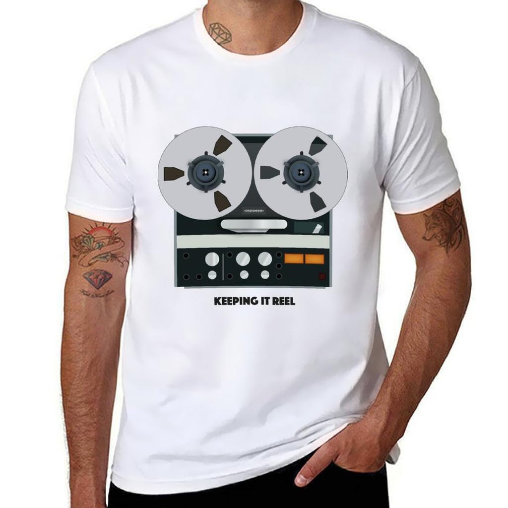 Reel To Reel Tape Recorder Revox T-Shirt Anime Clothes Plain Cute Tops Aesthetic Clothes Men T Shirts