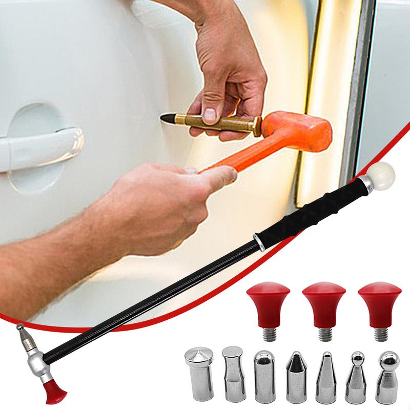 Body Hammer 11 Piece Dent Repair Tools Kit Car Dent Repair Hammer Car Body Hammer Long Handle For Car Body Leather Furniture