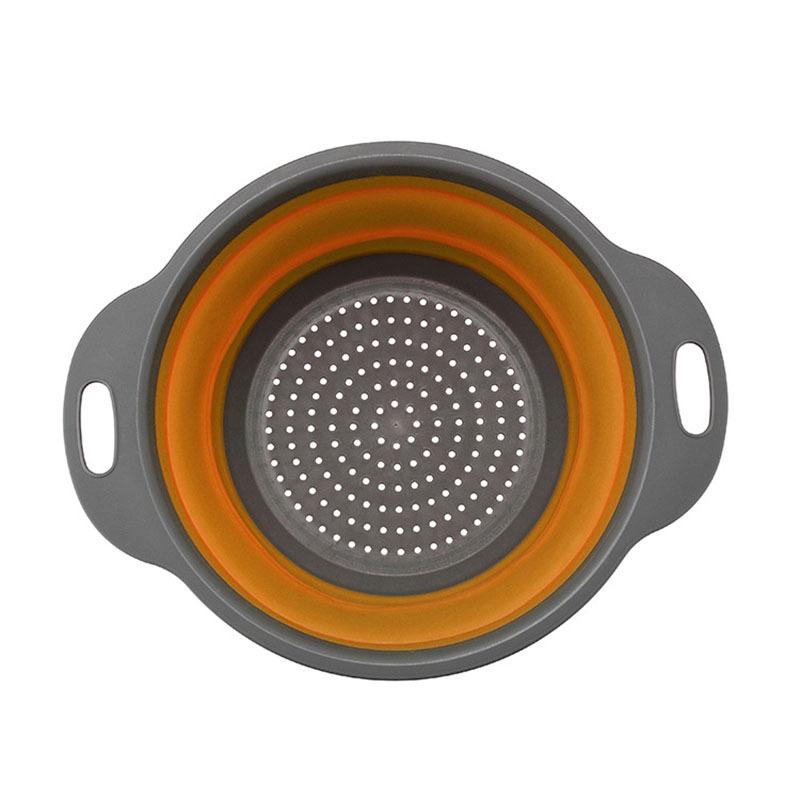 1ks skládací odtokový koš Kulatý filtrační koš Teleskopický skládací koš na ovoce