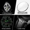 POEDAGAR Luxury Fashion Men Clock Chronograph Waterproof Luminous Military Man Watch Leather Quartz Business Men's Watches Reloj