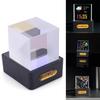 Geekmagic Giftv Crystal Cube Photo Display Holographic Desktop Smart Weather Station Digital Clock W/ Gif Animations Album