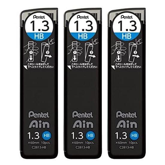 Pentel Sharp Pencil Lead Ain 1.3mm HB 3 pieces AMZ-XC2813HB3P