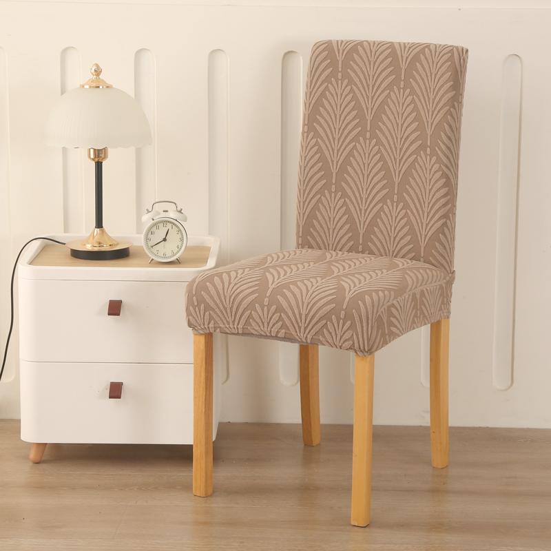 4/6PCS Jacquard Dining Chair Covers Spandex Dust Parsons Chair Covers Machine Washable Furniture Protectors Home Décor