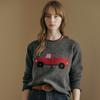 MAXZA Redcar Illustration Round Neck Knit Ze01qk003na