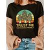Mushroom Print Crew Neck T-shirt, Short Sleeve Casual Top for Summer