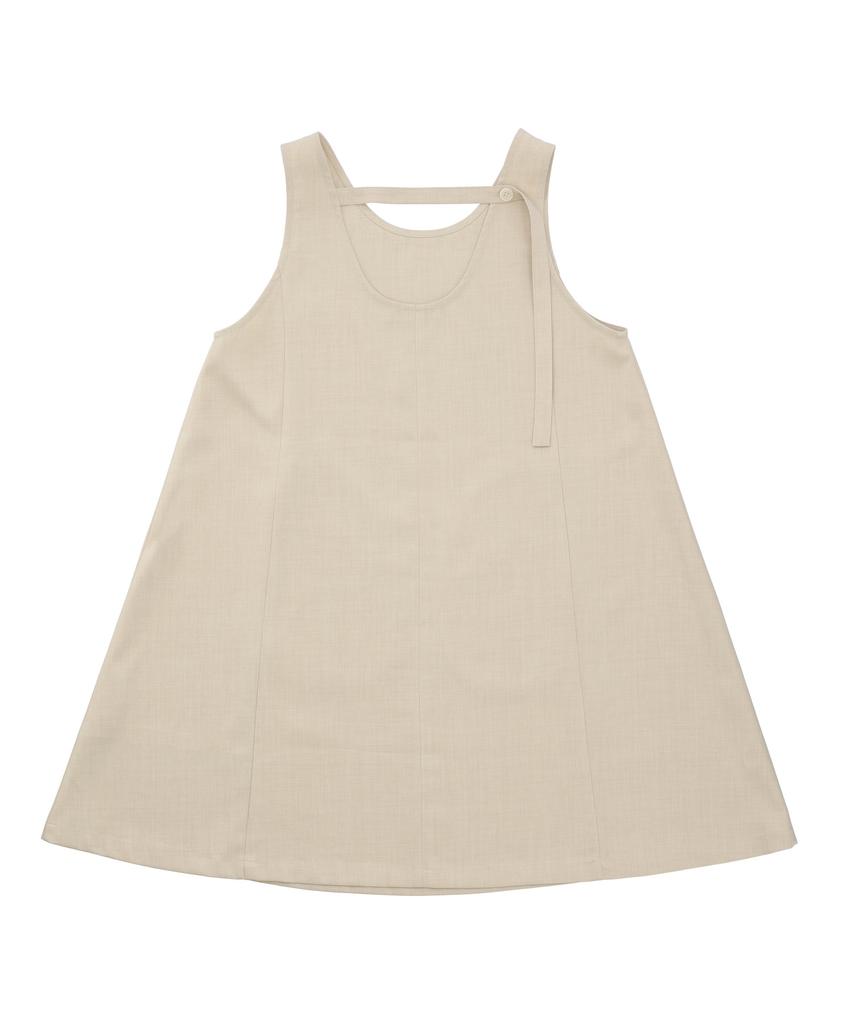 DELICCENT Back Point Dress [Beige]
