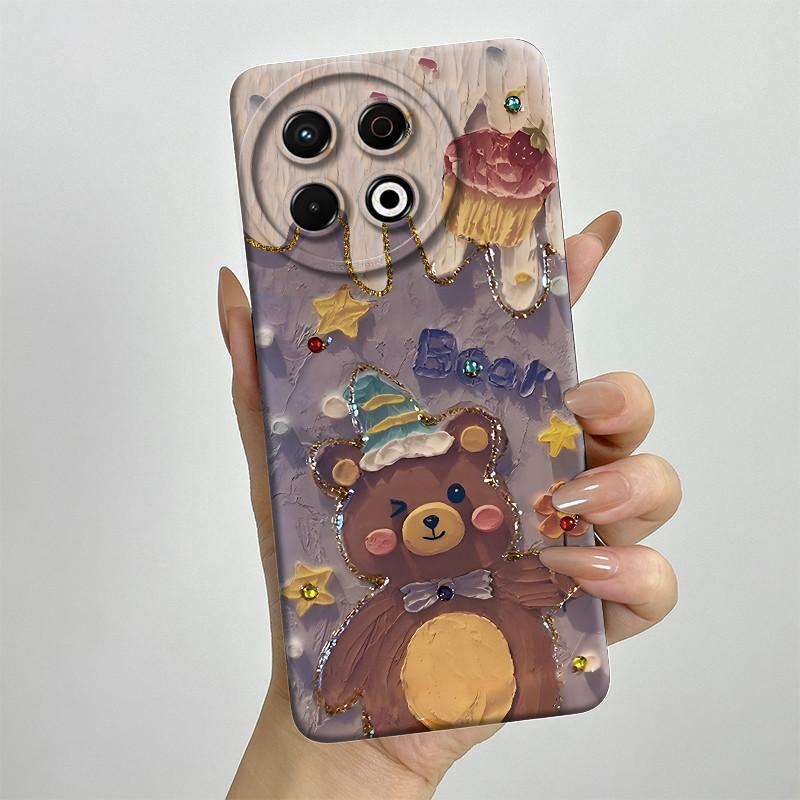 For Tecno Spark 30 Pro KL7 Phone Case 30Pro 4G Cover Soft Silicone Sweet Painted Shell Cartoon Funda Lovely Printed Casing Coque