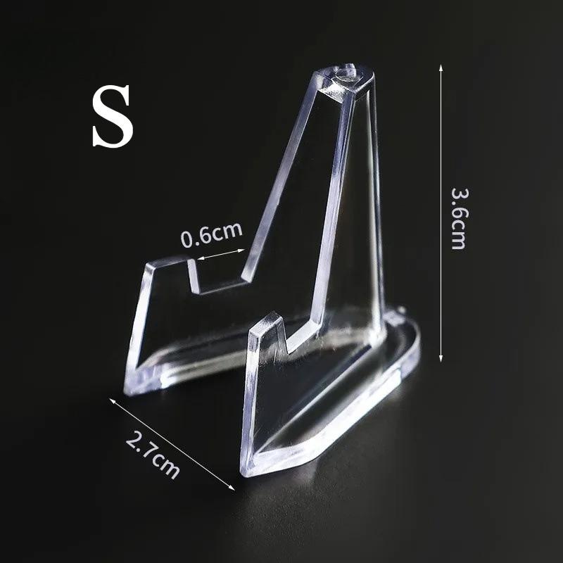 

5 шт. Прозрачные акриловые подставки для демонстрации памятных монет, треугольные держатели для капсул с жетонами вызова для коллекционных предметов S