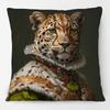 European Vintage Rabbit Stag Giraffe Lion Zebra Funny Animals Portrait Poster Cushion Covers Sofa Pillowcase