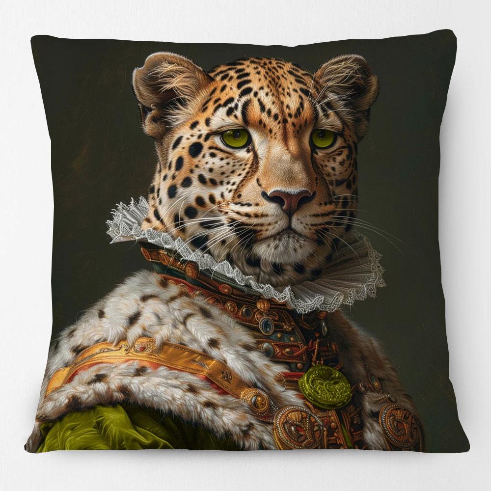 European Vintage Rabbit Stag Giraffe Lion Zebra Funny Animals Portrait Poster Cushion Covers Sofa Pillowcase