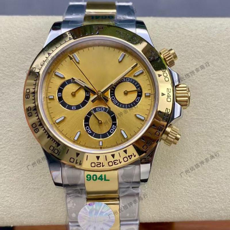 40mm Rolex Daytona Multifunkční Diamantový Chronograf Automatické Pánské Hodinky