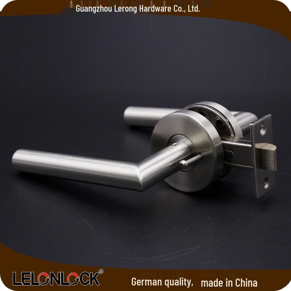 American Style Bathroom Door Lever Lock - 304 Stainless Steel, Toilet Passage Room