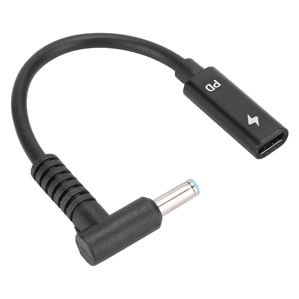 Type C Female to 4.5mm x 0.6mm Power Adapter Cable Plug Converter Charging Cable for HP