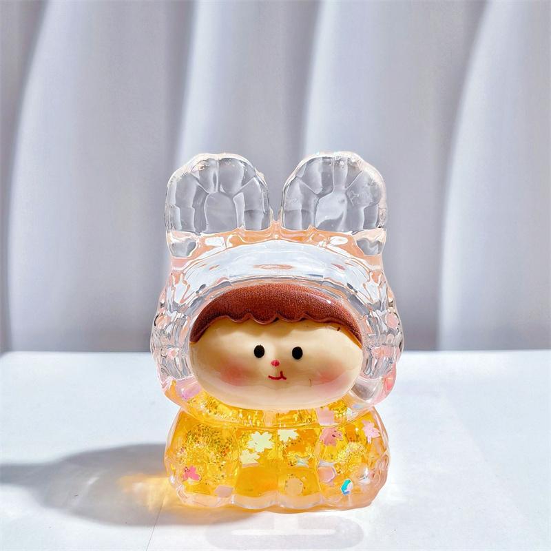 

Акриловые милые в масле креативные зыбучие пески украшения светящиеся в темноте взрывные игрушки для бутылок с зыбучими песками украшения оранжевый