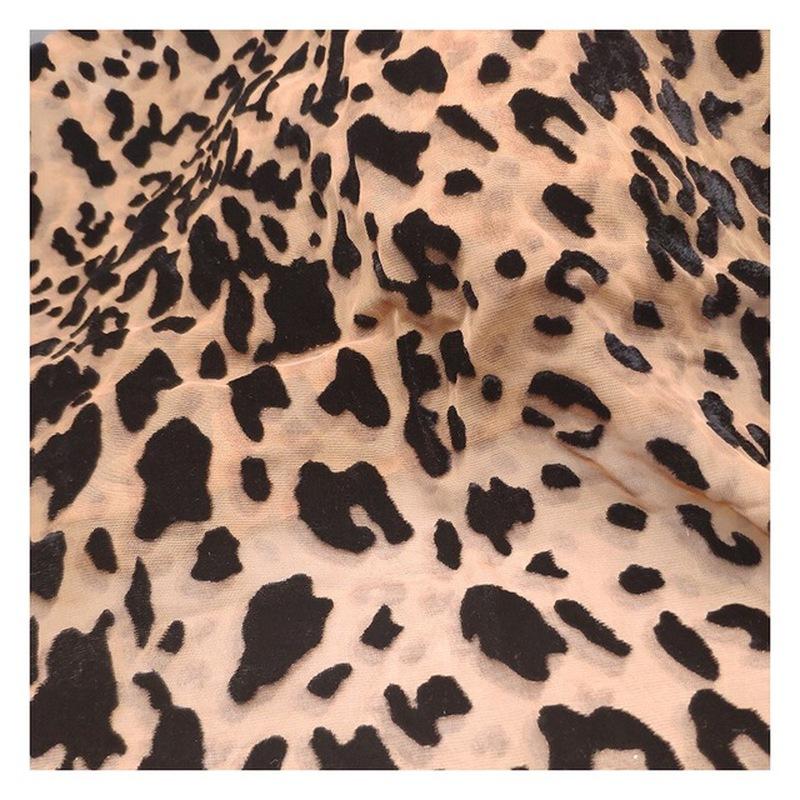Afrikanische Jacquard-Samtstoffe für Damenkleider, Leopard-Burnout-Samtbrokatstoff, 50 cm * 114 cm