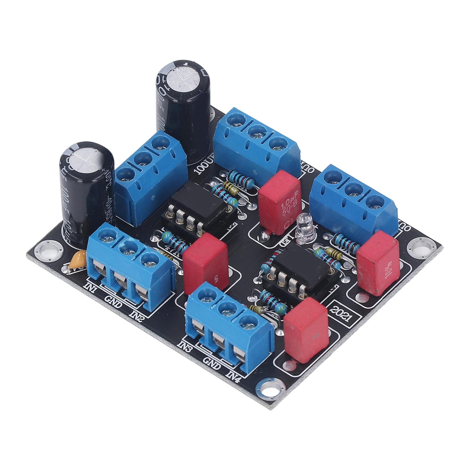 

Chip Driver Board 2 Power Supply 4 Channel Pre Amplifier Module NE5532 5W DC12V15V