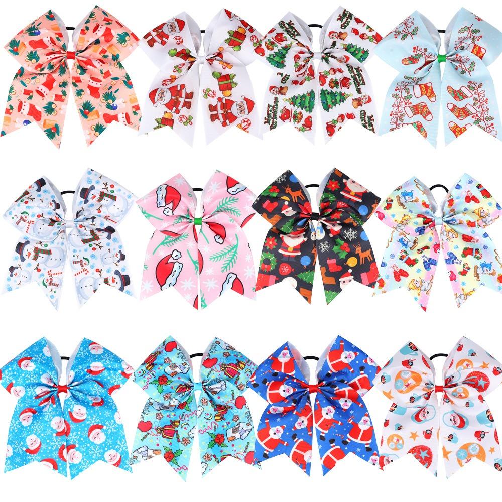 

Cheerleading Team Bow Knot Hair Circle Bows Cheer Headband New Ponytail Holder Girls