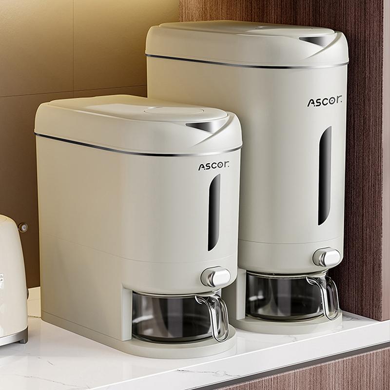 5Kg Automatic Rice Dispenser Insect-Proof Pet Food Rice Organizer Moisture-Proof Sealed Grain Cereal Dispenser Large Capacity