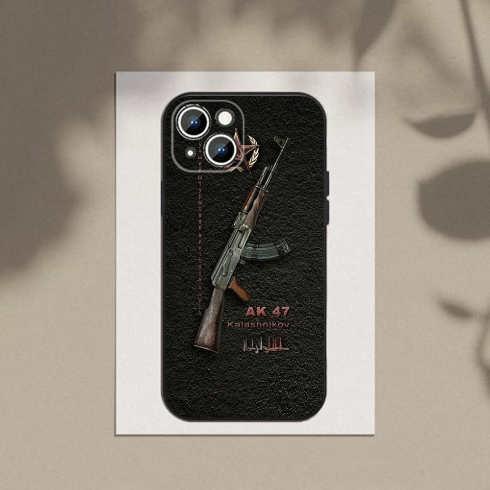Ak-47 King of Guns Phone Case Phone Case For Apple iPhone 15,14,13,12,11,XS,XR,X,8,7,Pro,Max,Plus,mini Silicone Black Cover