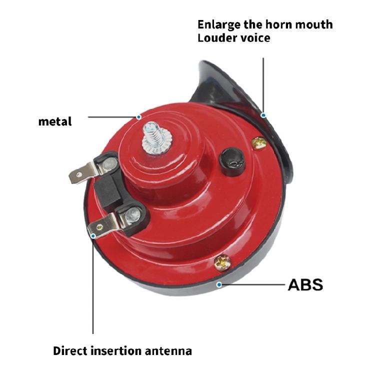 300DB Super Loud Air Horns 12V Waterproof Snail Horns Bike Electric Horn Simple Installation for Car Motorcycles & Boats